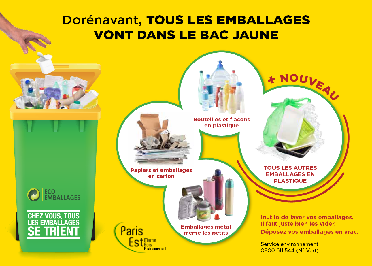 Bac jaune : jetez en vrac et non dans un sac ! - Saint-Leu-la-Forêt