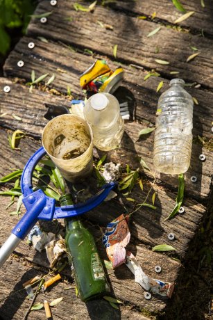photo de ramassage de déchets