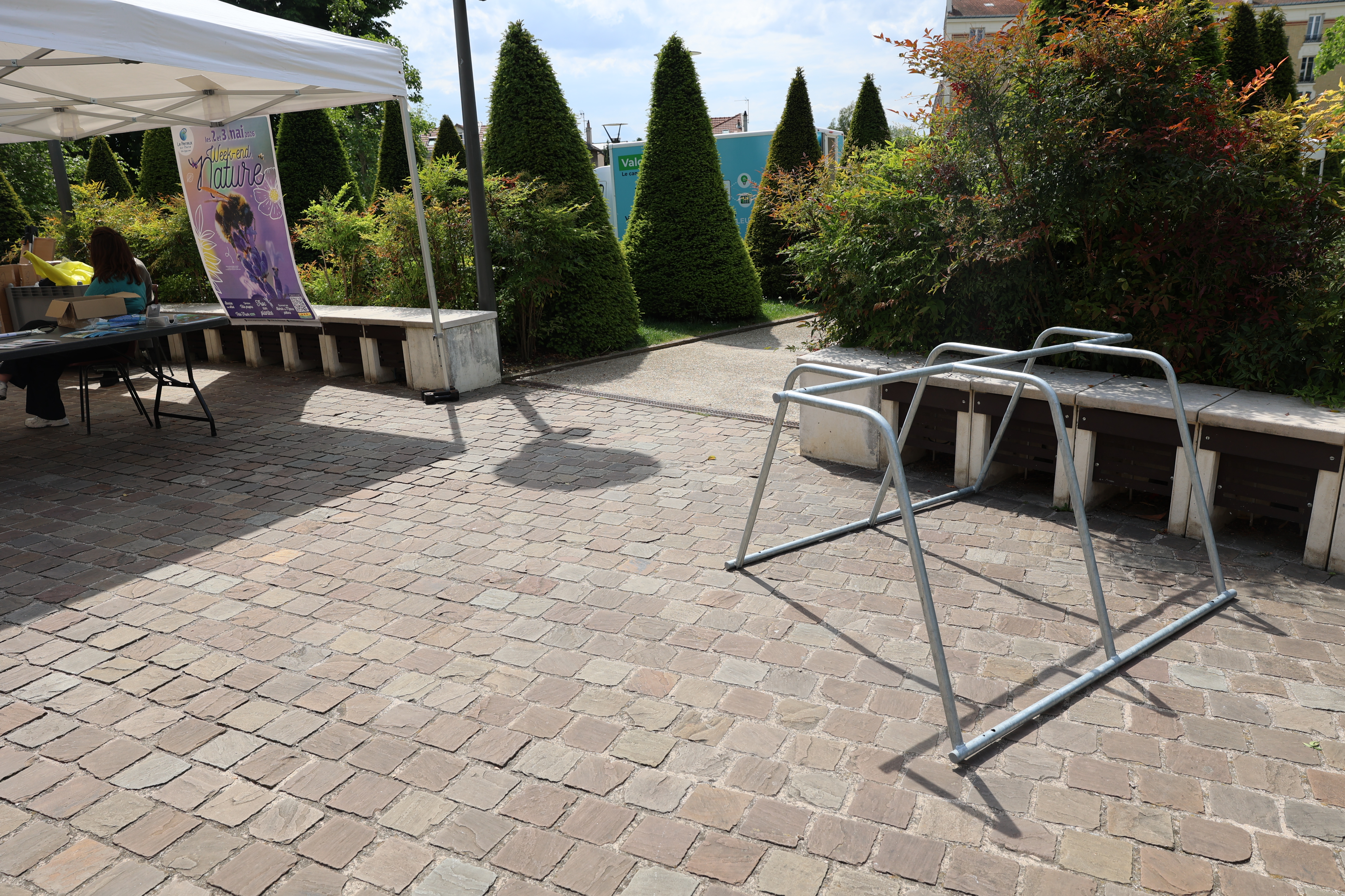 photo de racks à vélos lors du week-eng 2026