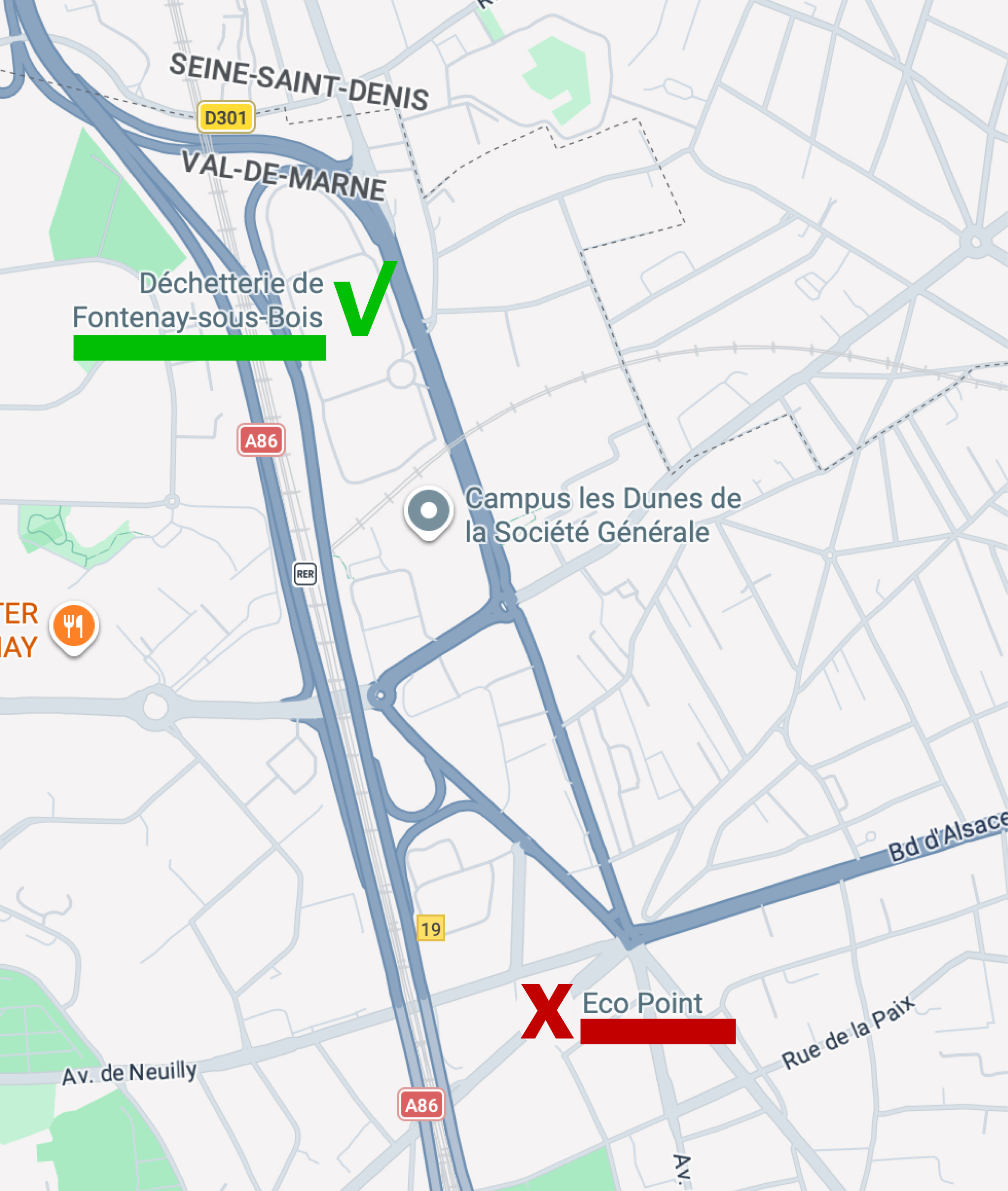 plan de situation des déchetteries