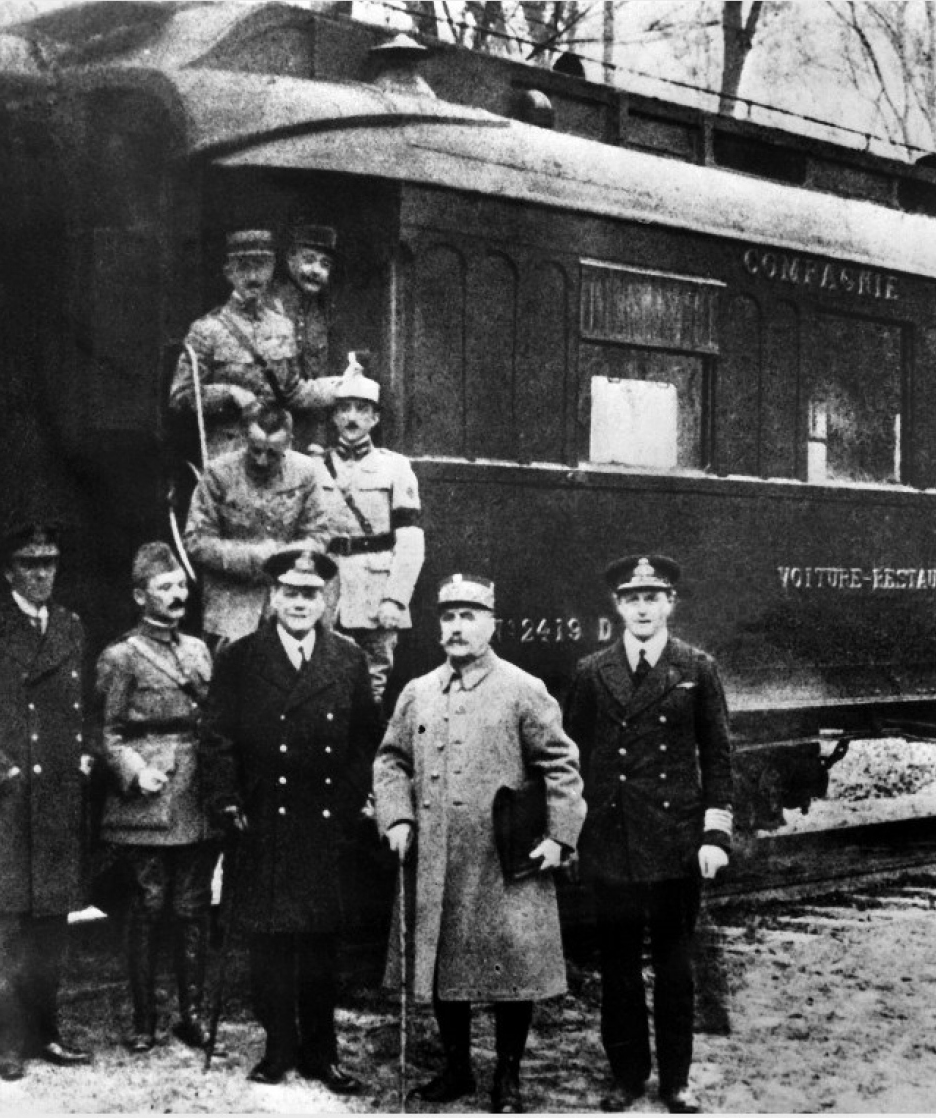photo lors de la signature de l'armistice