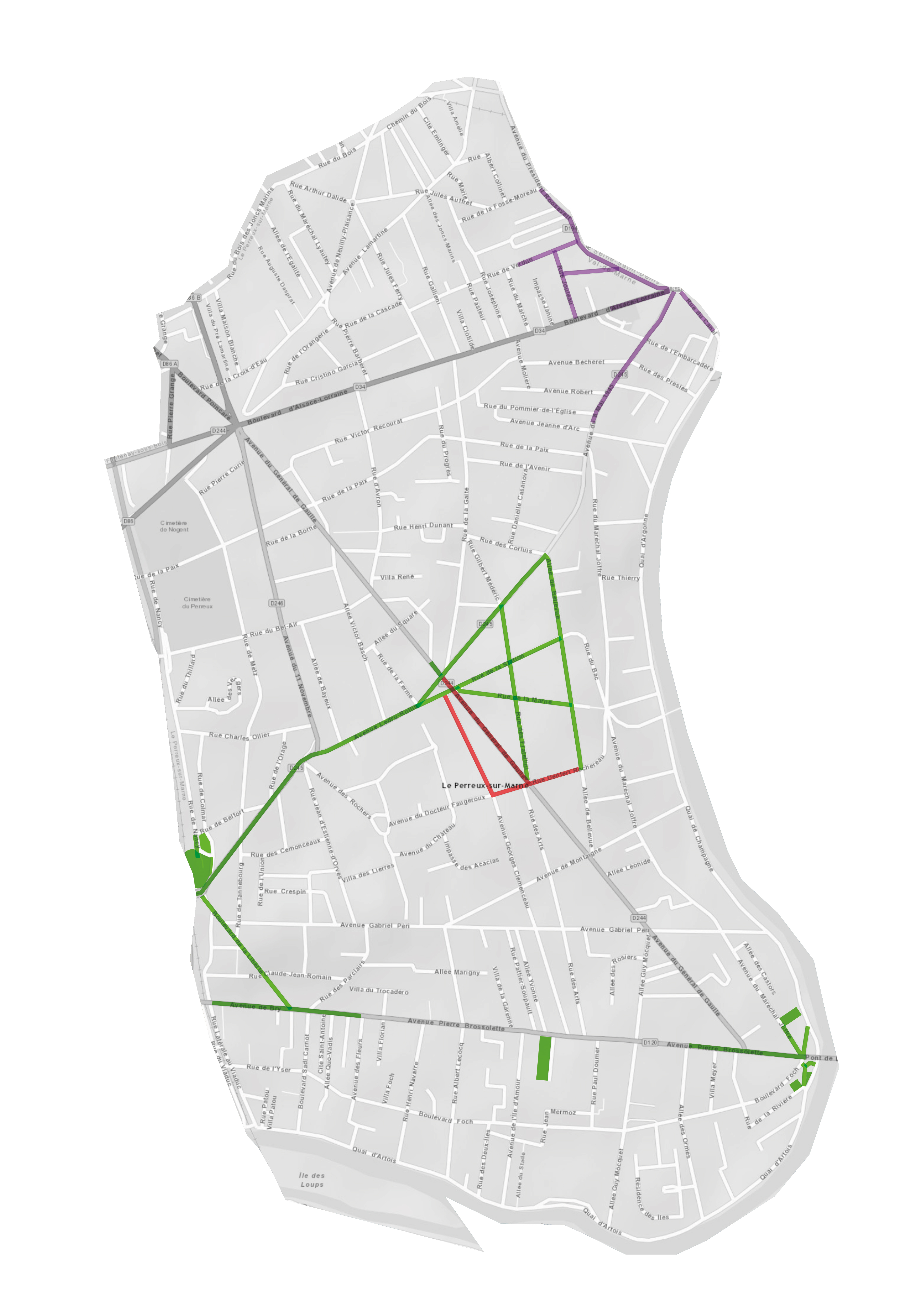 Plan des zones de stationnement