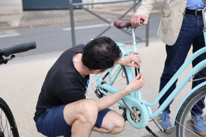 photo de gravure de vélo
