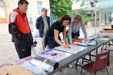 Photo du stand Ville propre devant la mairie