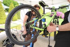 photo de l'atelier de réparation de vélos